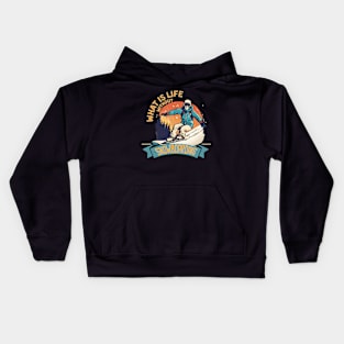 Vintage snoboarding | what is life without snowboarding Kids Hoodie